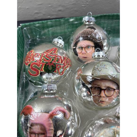 Vtg A Christmas Story Tree Ornaments Handmade Decoupage Set of 12 - Picture 2 of 7